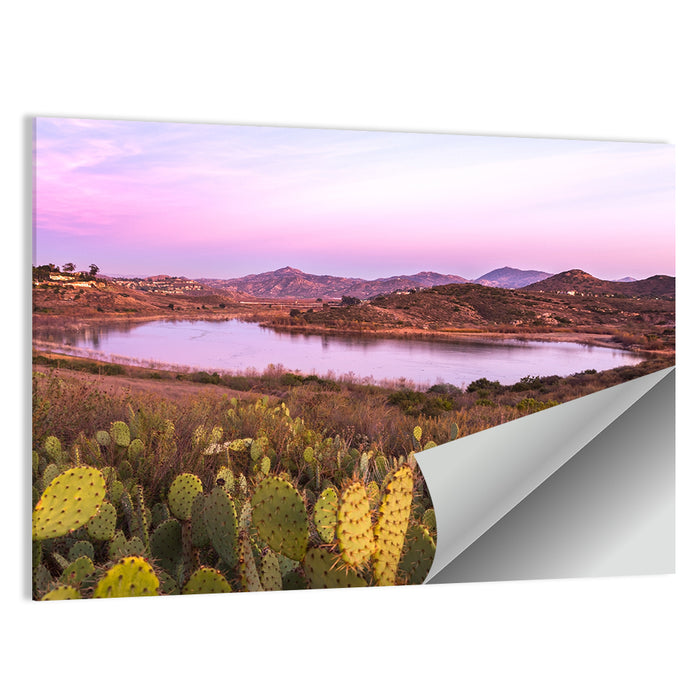Lake Hodges Sunset Wall Art as a poster print