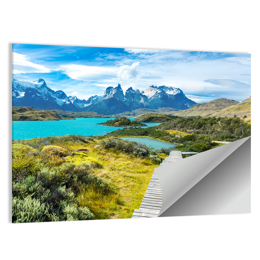 Torres Del Paine Boardwalk to Turquoise Lake Wall Art