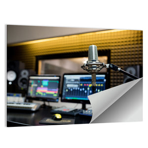 Microphone In Recording Studio Wall Art