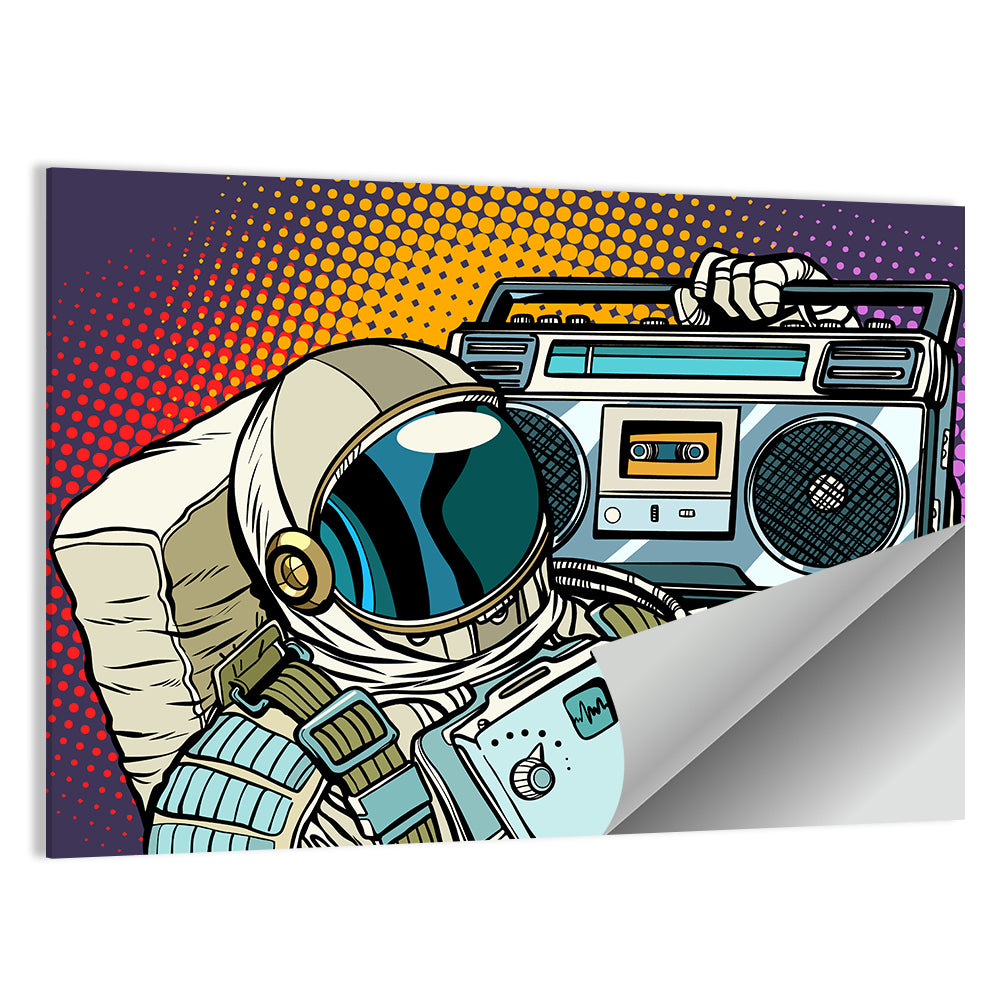 Astronaut with Boombox Wall Art