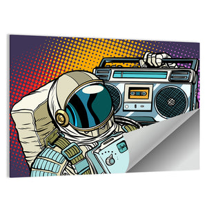 Astronaut With Boombox Wall Art