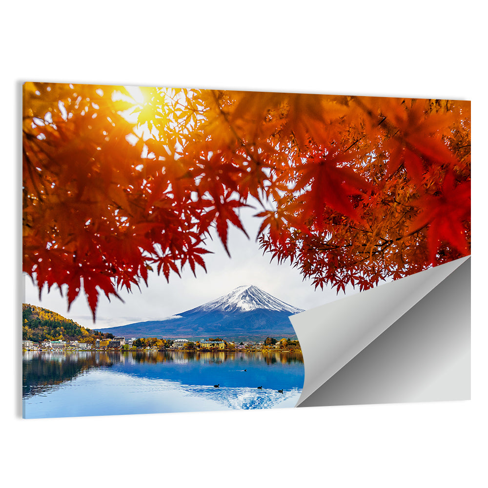 Fuji Mountain At Kawaguchiko Lake Wall Art