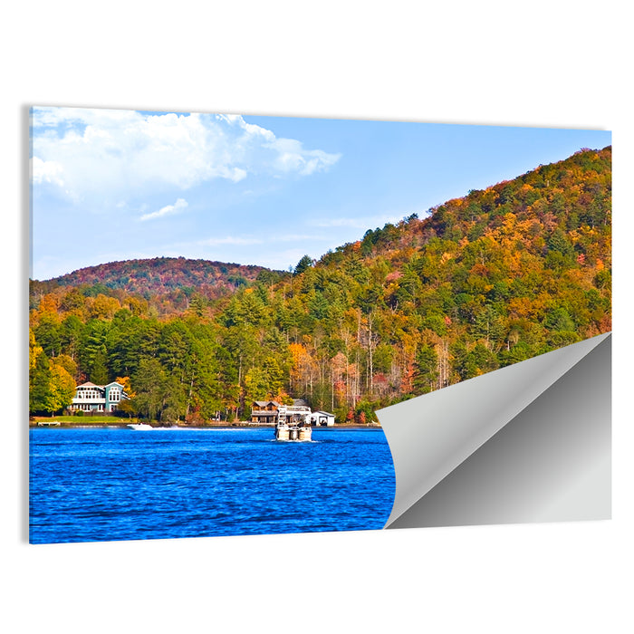 Lake Burton Autumn View Wall Art as a poster print