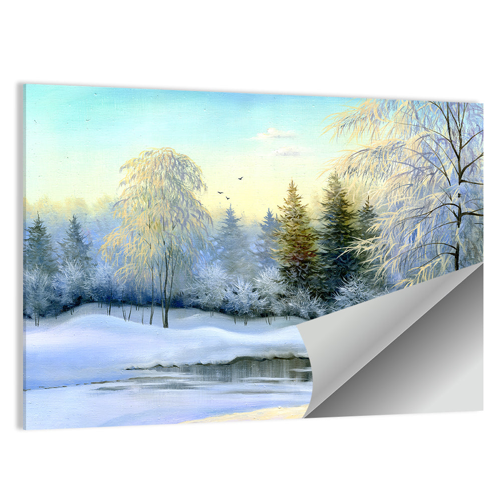 Frozen Lake Reflection Wall Art