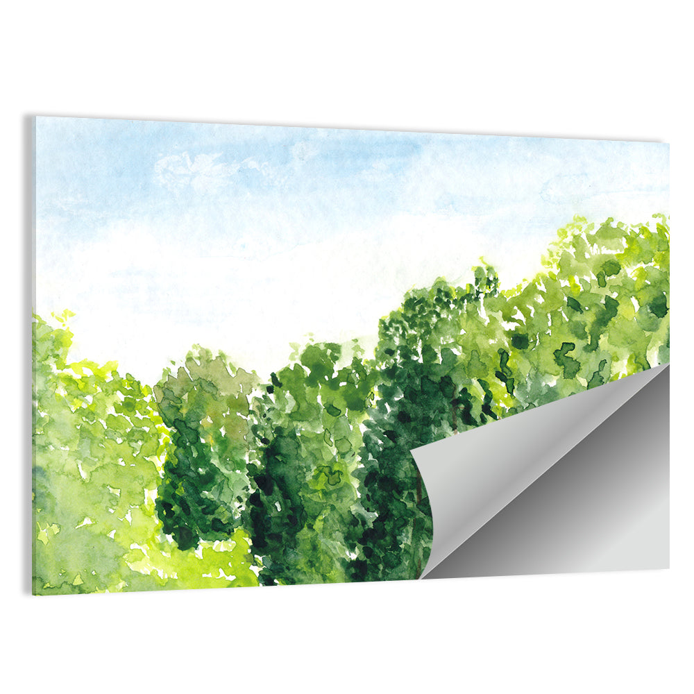 Summer Canopy Watercolor Illustration Wall Art
