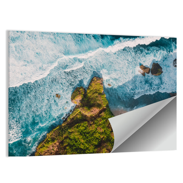Bali Aerial Cliff View Wall Art as a poster print