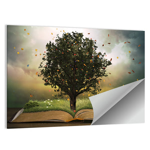 Garden On An Open Bible Wall Art