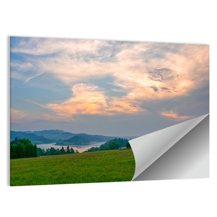 Czorsztynskie Lake Meadow at Dusk Wall Art as a poster print