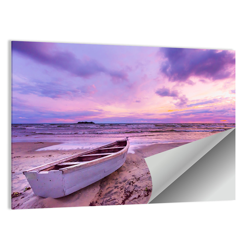Boat at Lake Malawi Sunset Wall Art