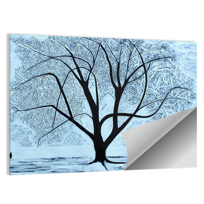 Big Snow Covered Tree Wall Art