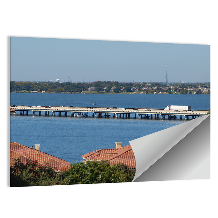 Lake Ray Hubbard Bridge View Wall Art as a poster print