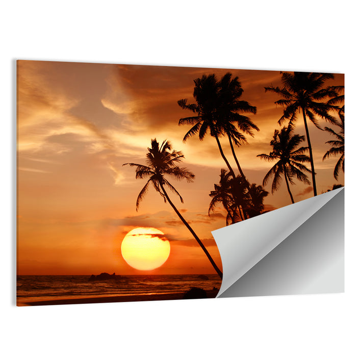 Sri Lankan Beach Sunset Wall Art as a poster print