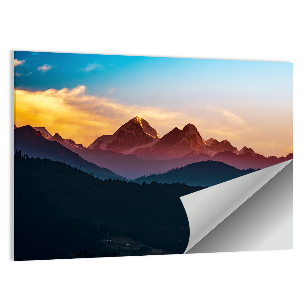 Helambu Mountain Range at Sunrise Wall Art