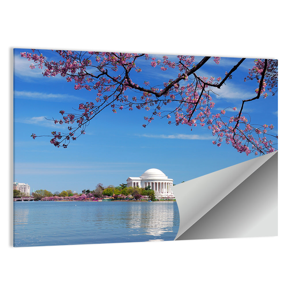 Thomas Jefferson Memorial with Cherry Blossoms Wall Art
