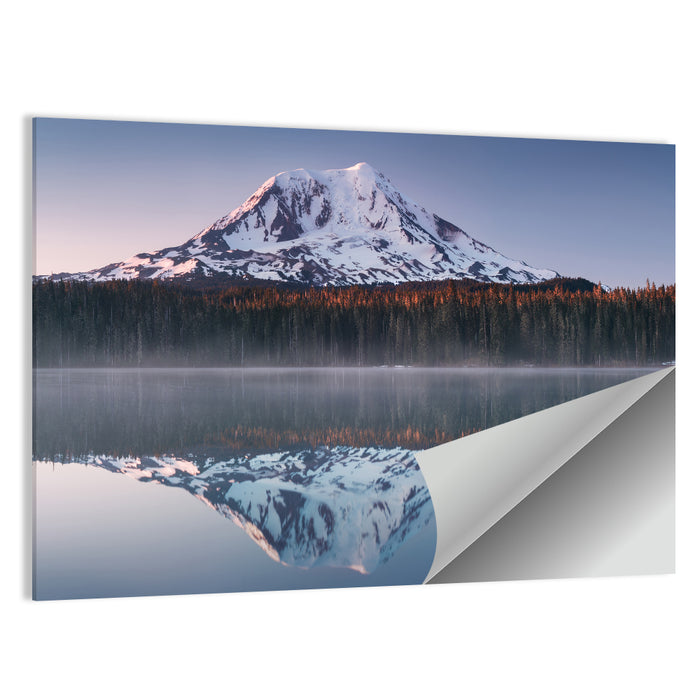 Mount Adams Sunrise Reflection Wall Art as a poster print