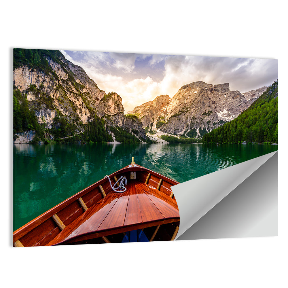 Boat Bow at Lago Di Braies Wall Art