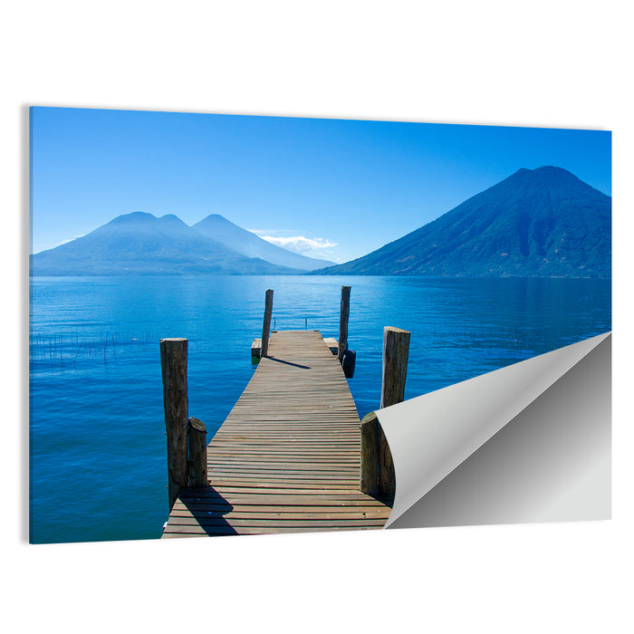 Lake Atitlán Pier View Wall Art as a poster print