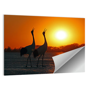 Red Crowned Cranes Wall Art