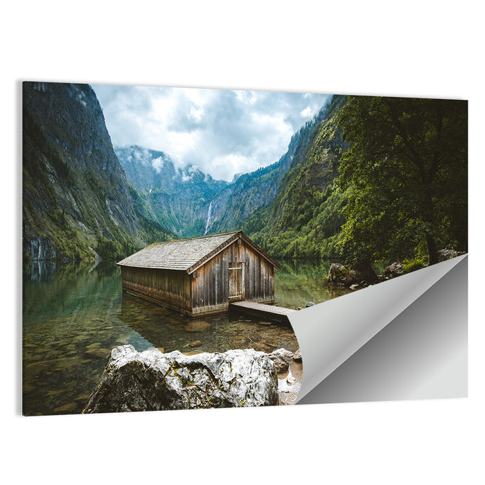 Cabin on Lake Obersee Wall Art as a poster print