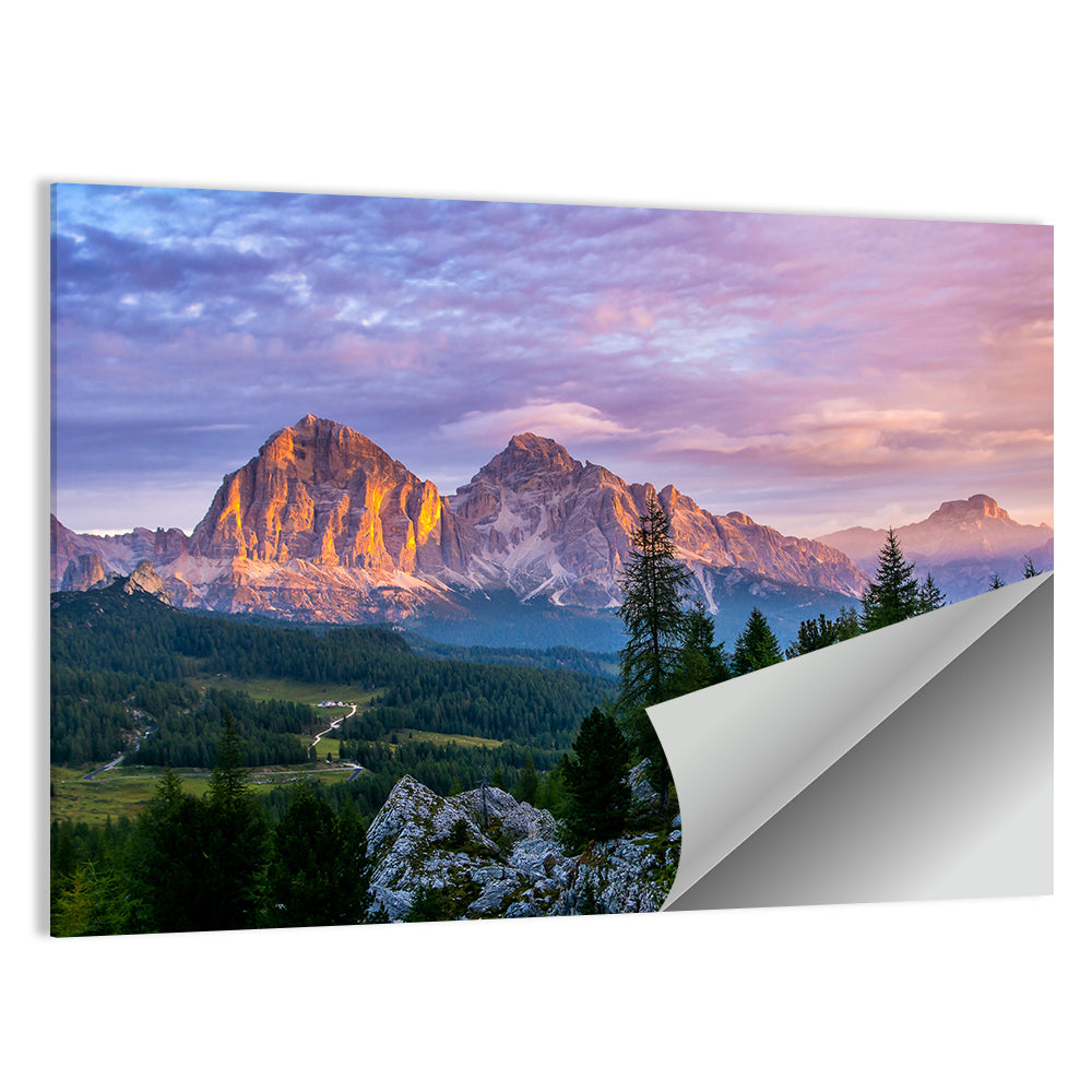 Cortina Dolomites Golden Hour Wall Art