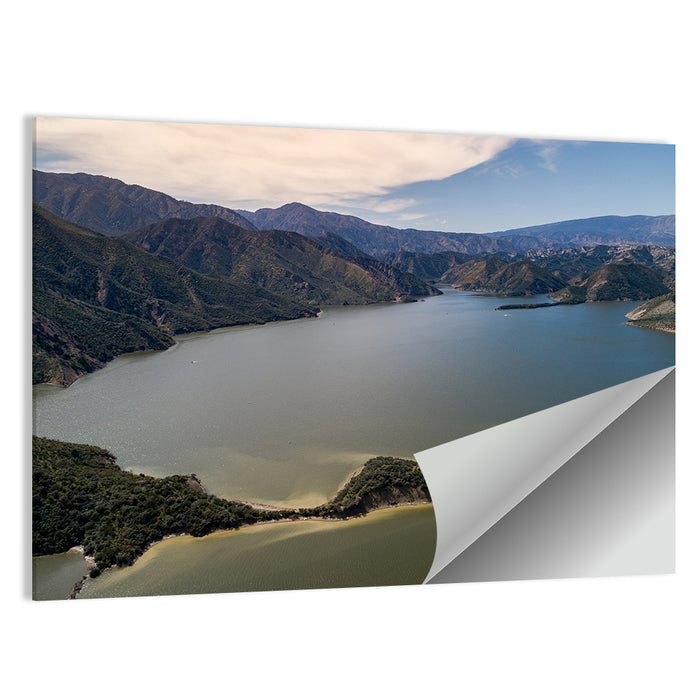Pyramid Lake Aerial View Wall Art as a poster print
