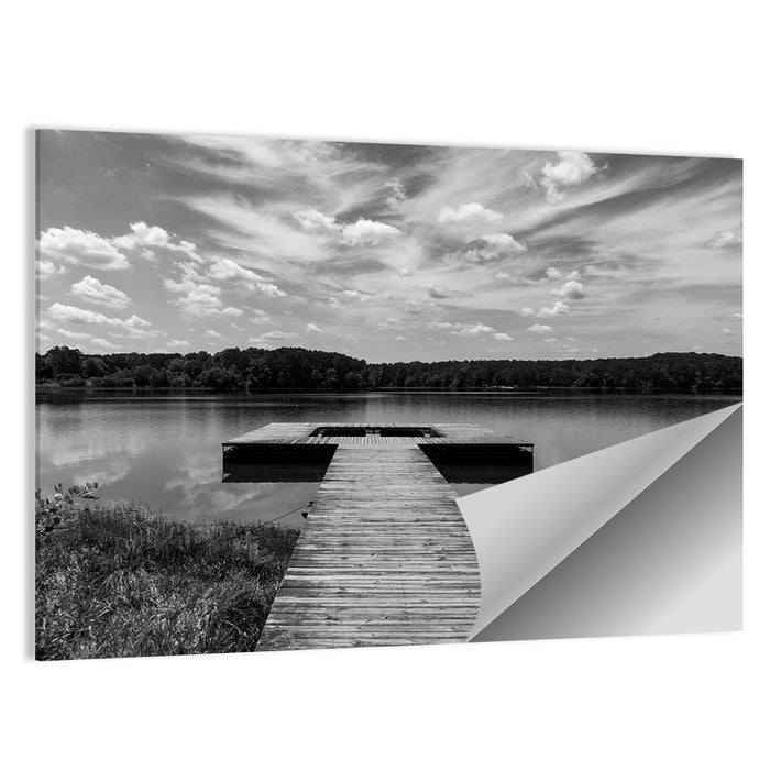 Wooden Dock at Lake Acworth Wall Art as a poster print