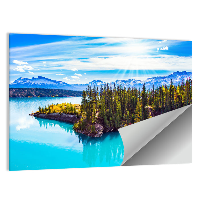 Abraham Lake Peninsula View Wall Art as a poster print