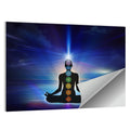 Lotus Pose with Chakra Symbols Wall Art
