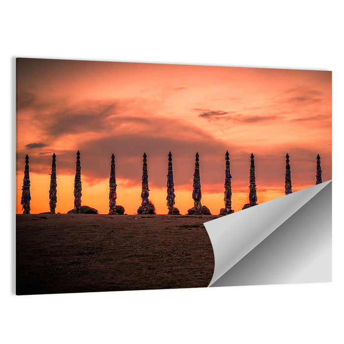 Shaman Pillars at Dusk Wall Art as a poster print