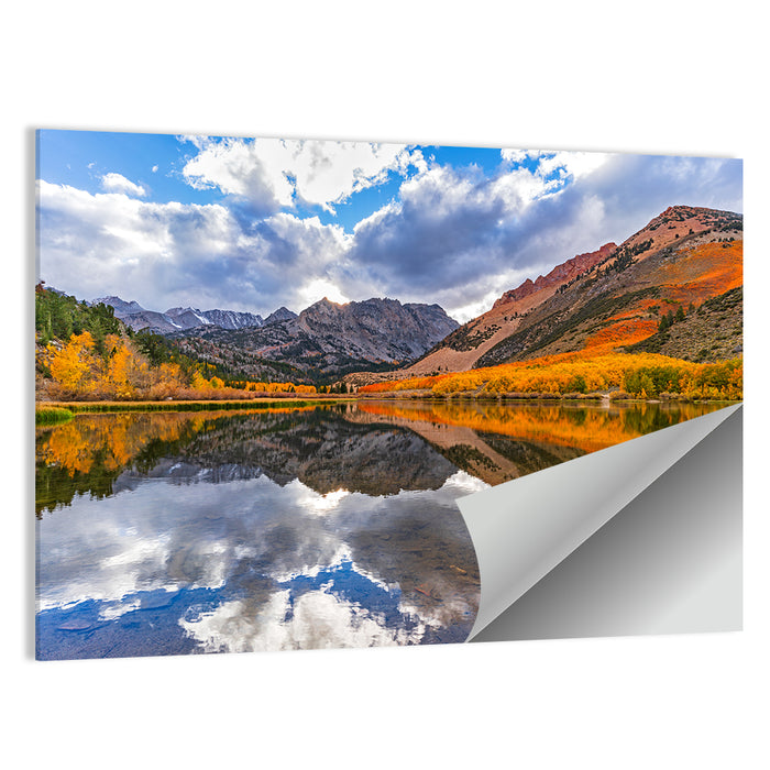 North Lake Autumn Reflection Wall Art as a poster print