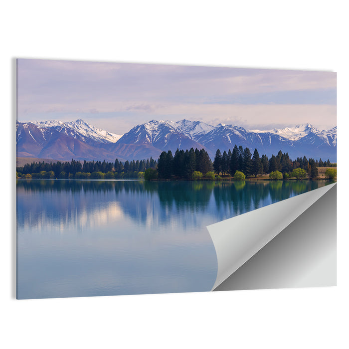 Ruataniwha Lake Reflection Wall Art as a poster print