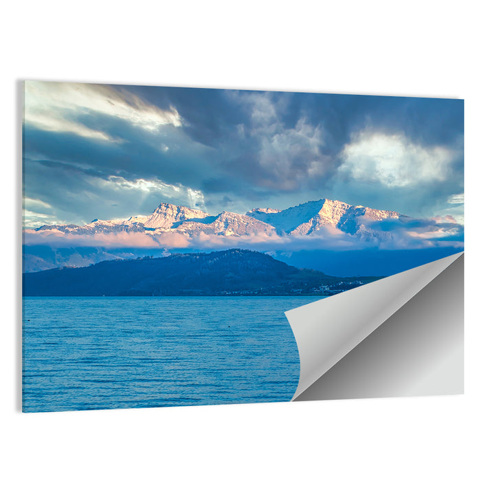 Lake Obersee Golden Hour Wall Art as a poster print