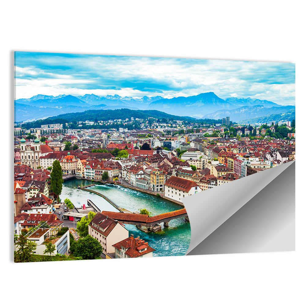Lucerne Chapel Bridge View Wall Art