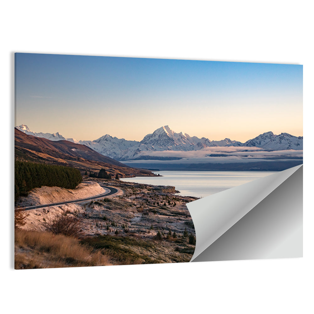 Mount Cook Over Lake Pukaki Wall Art, poster print, landscape
