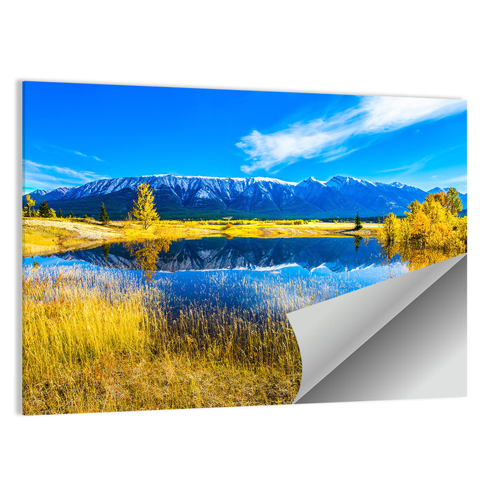 Abraham Lake Reflection Wall Art as a poster print