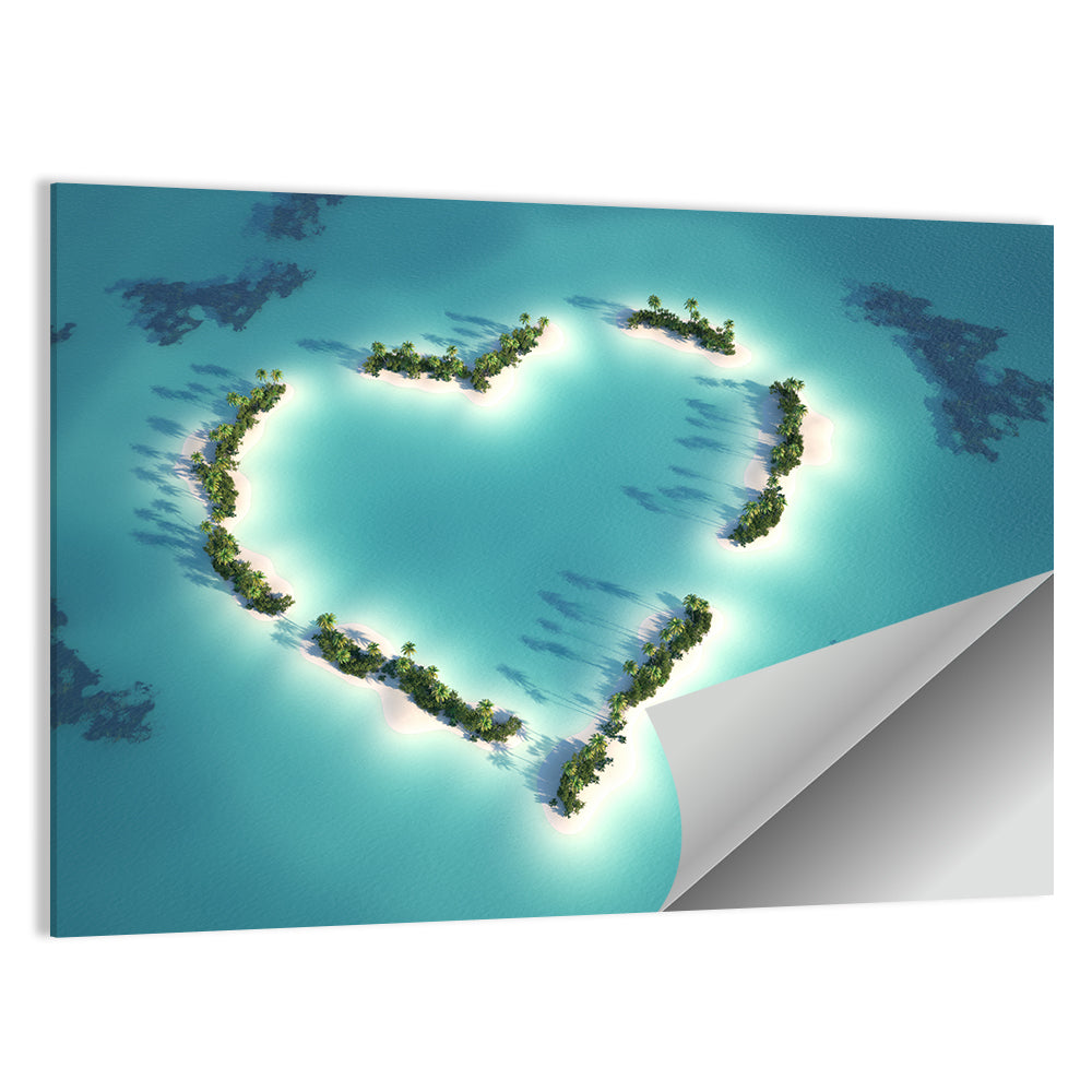 Heart Shaped Island Wall Art