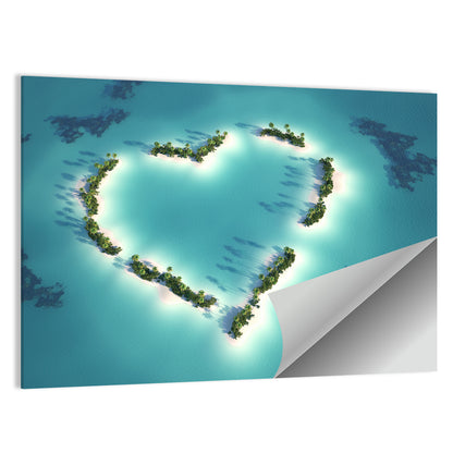 Heart Shaped Island Wall Art
