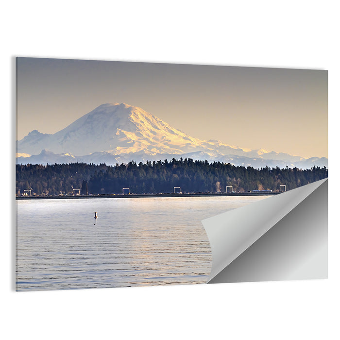 Mount Rainier Over Lake Washington Wall Art as a poster print