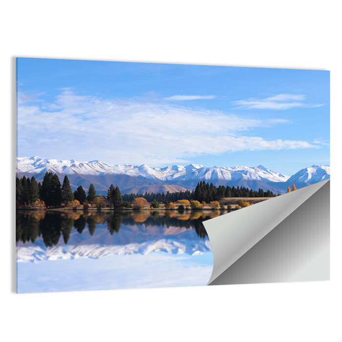 Ruataniwha Lake Reflection Wall Art as a poster print