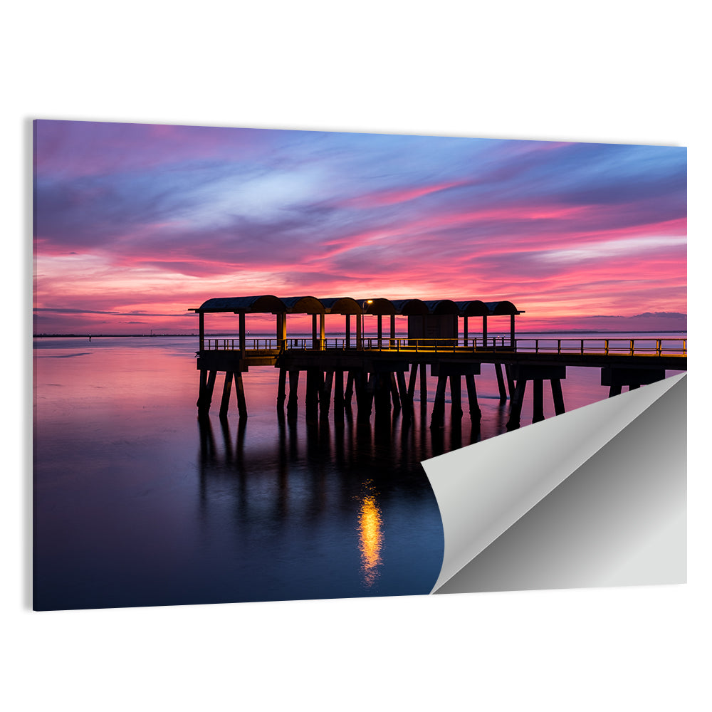 Jekyll Island Dusk Pier Wall Art