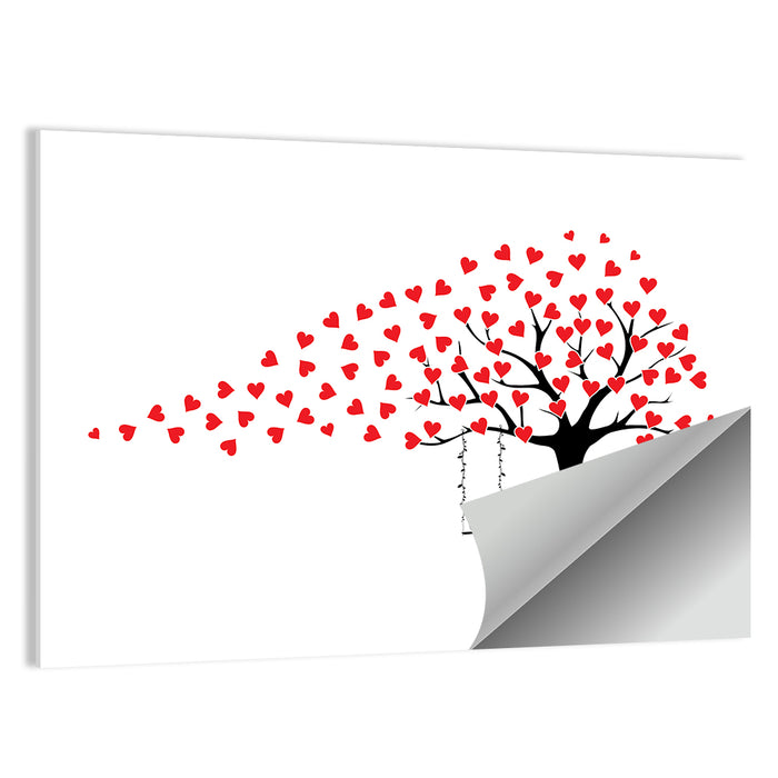 Heart Tree with Swing Wall Art as a poster print