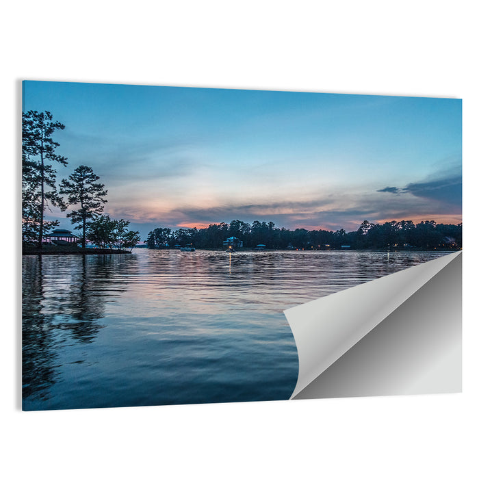 Lake Wateree Twilight Reflection Wall Art as a poster print