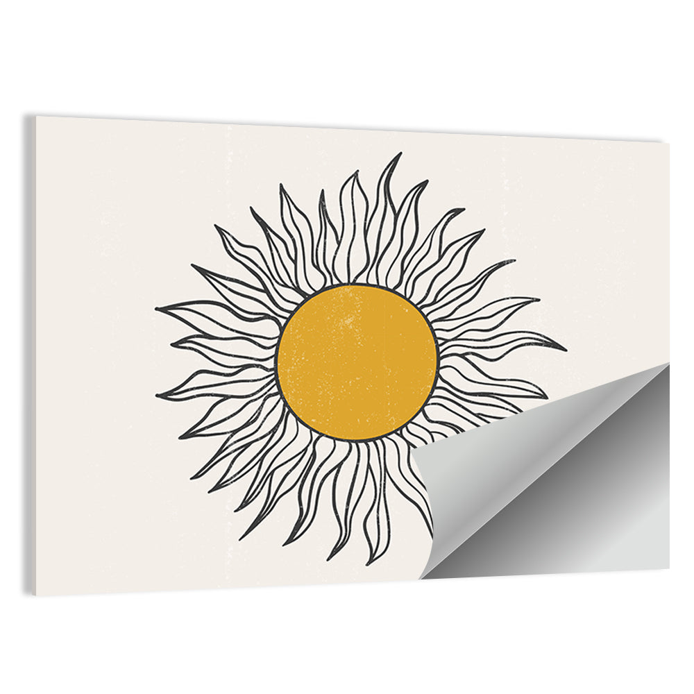 Textured Boho Sun Wall Art