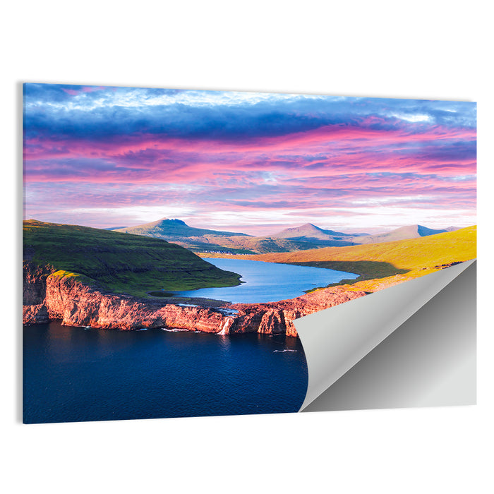 Sørvágsvatn Sunset Wall Art as a poster print