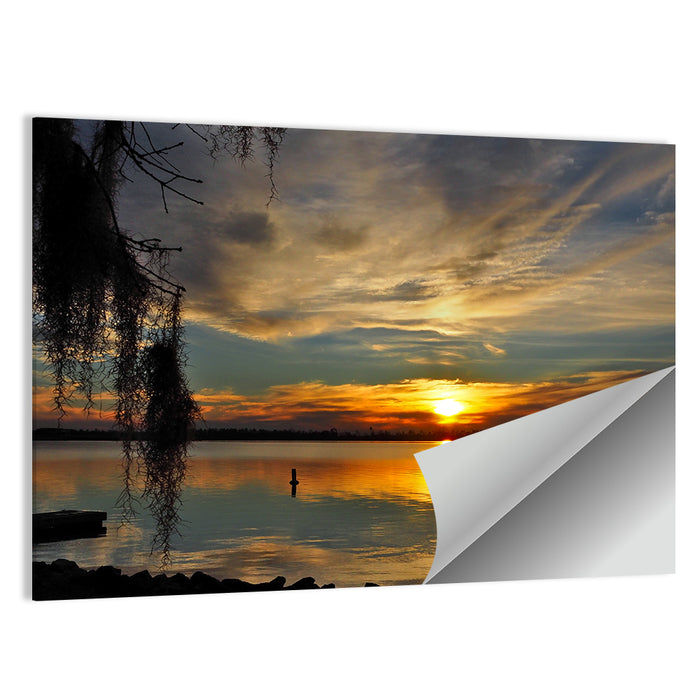 Lake Seminole Sunset Reflection Wall Art as a poster print