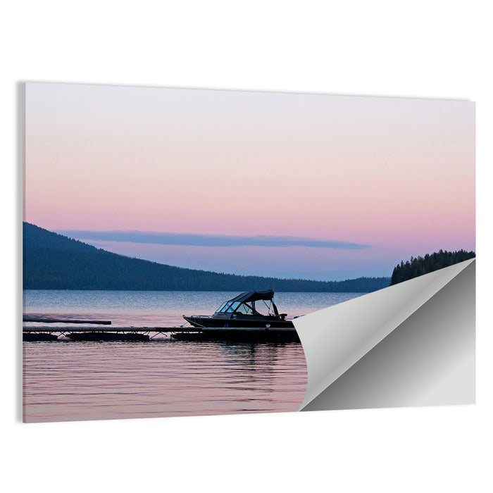 Odell Lake Dock at Twilight Wall Art as a poster print
