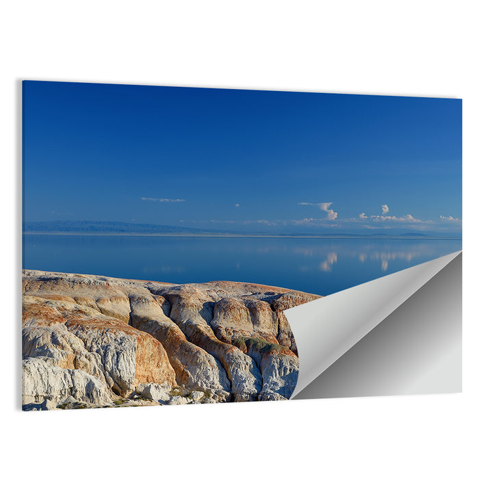 Shekelmes Tract Cliff Over Lake Wall Art as a poster print