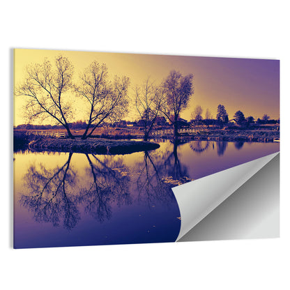 Winter Lake Morning Wall Art