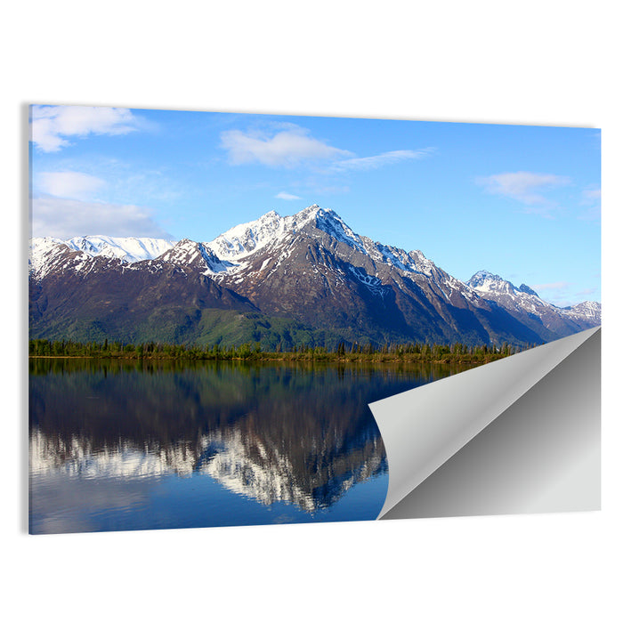 Pioneer Peak Reflected in Jim Lake Wall Art as a poster print