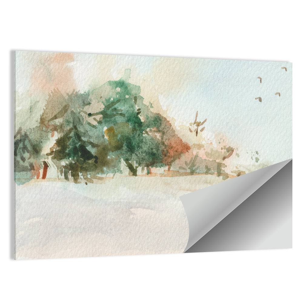 Winter Forest Abstract Wall Art